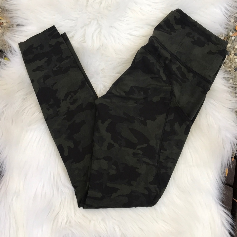 Green camo lululemon leggings- price firm